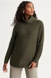 Jjill J.jill Pure Jill Scrunch-neck Recycled-cashmere Sweater In Green
