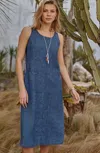 Jjill J.jill Pure Jill Seamed Linen Dress In Deep River Multi