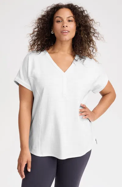 Jjill J.jill Pure Jill Seamed Slub Top In White