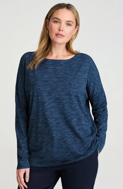 Jjill J.jill Pure Jill Side-slit Top In Blue