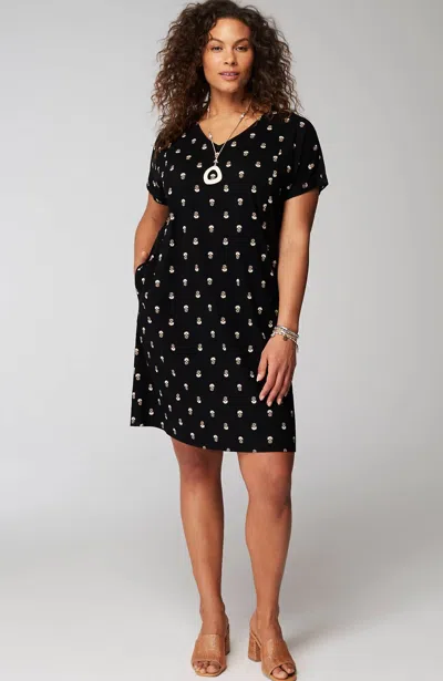 JJILL J.JILL PURE JILL SOFT-V-NECK T-SHIRT DRESS