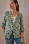 Jjill J.jill Pure Jill Space-dyed Cardi In Mineral Multi