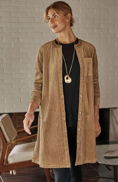 Jjill Pure Jill Textured Corduroy Duster In Vicuna
