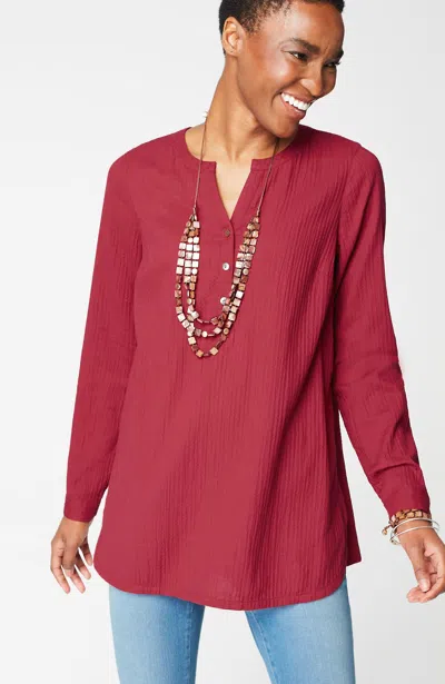 Jjill J.jill Pure Jill Textured Tunic In Pepperberry