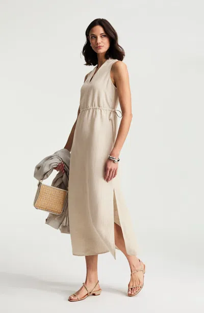 Jjill Pure Jill Tie-waist Maxi Dress In Nude