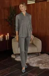Jjill J.jill Pure Jill Tranquility Draped-neck Top In Gray