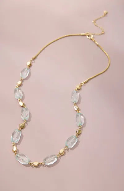 Jjill Quartz Station Necklace In Gold