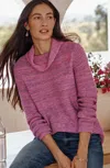 Jjill J.jill Quiet Luxury Color-mix Pullover Sweater In Light Magenta Multi