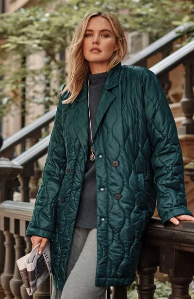 JJILL J.JILL QUILTED PUFFER COAT