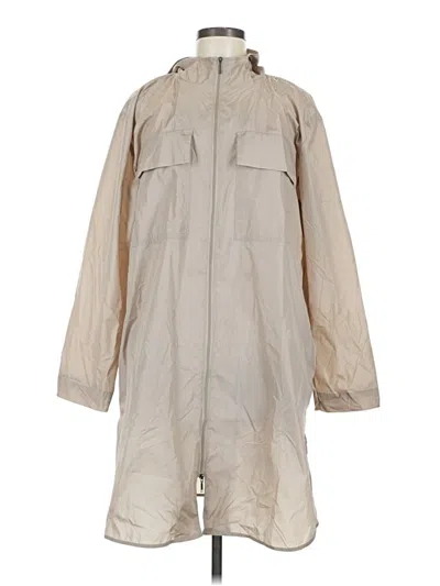 Pre-owned Jjill Raincoat In Brown