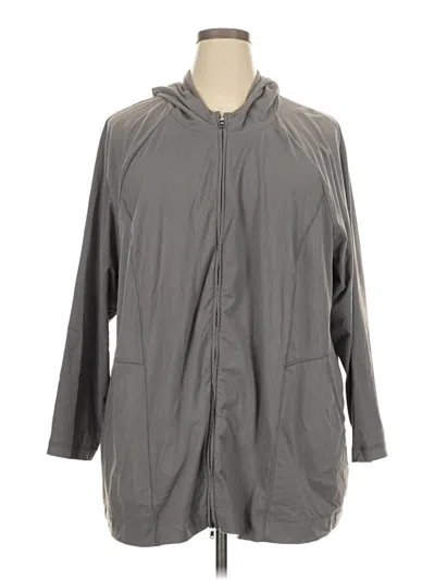 Pre-owned Jjill Raincoat In Gray