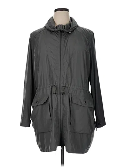 Pre-owned Jjill Raincoat In Gray