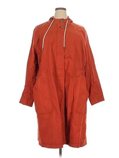 Pre-owned Jjill Raincoat In Orange