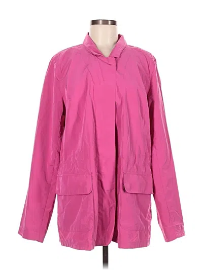 Pre-owned Jjill Raincoat In Pink