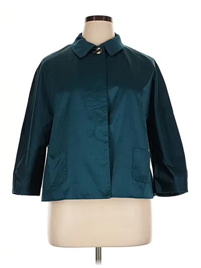 Pre-owned Jjill Raincoat In Teal