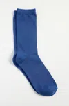 Jjill J.jill Rayon From Bamboo-blend Crew Socks In Blue
