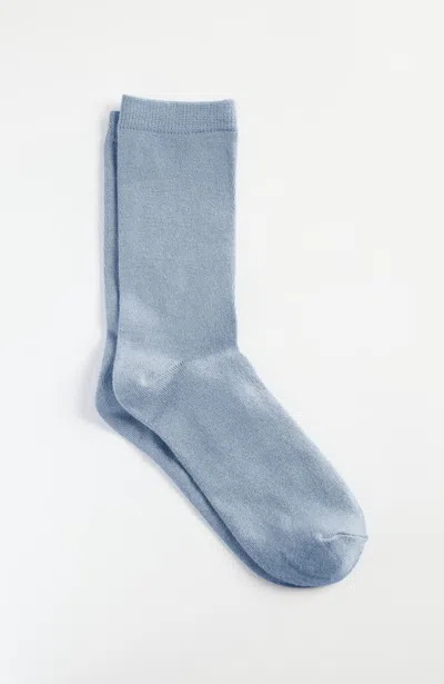 Jjill J.jill Rayon From Bamboo-blend Crew Socks In Blue