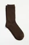 Jjill J.jill Rayon From Bamboo-blend Crew Socks In Brown