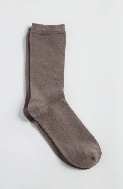 Jjill J.jill Rayon From Bamboo-blend Crew Socks In Gray