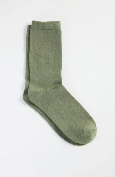 Jjill J.jill Rayon From Bamboo-blend Crew Socks In Green