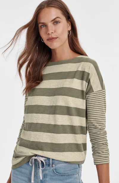 Jjill J.jill Relaxed Boat-neck Tee In Green