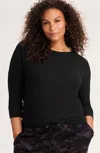 Jjill J.jill Relaxed Rib Tee In Black