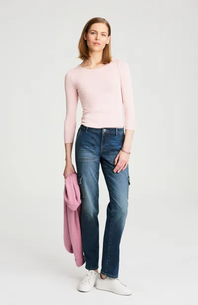 Jjill J.jill Relaxed Straight-leg Cargo Jeans In Pink