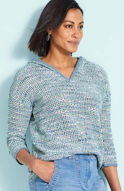 Jjill J.jill Relaxed Textured Hoodie In Multi