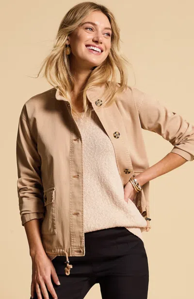 Jjill J.jill Relaxed Utility Jacket In Light Peach Dust
