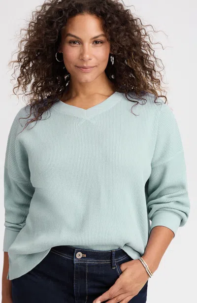 Jjill J.jill Relaxed Waffle Top In Blue