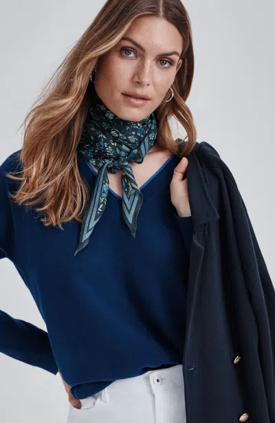 Jjill J.jill Reversible Printed Diamond Scarf In Multi