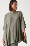 Jjill J.jill Rib-knit Two-way Poncho In Light Moss Heather