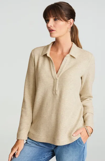 Jjill J.jill Ribbed Cotton-blend Pullover In Brown