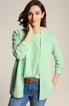 Jjill J.jill Ribbed Open-front Cardi In Seafoam Green