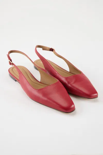 Jjill Riley Slingback Flats In Crimson