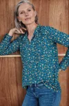 Jjill J.jill Ruffle-trim Pintucked Tunic In Multi