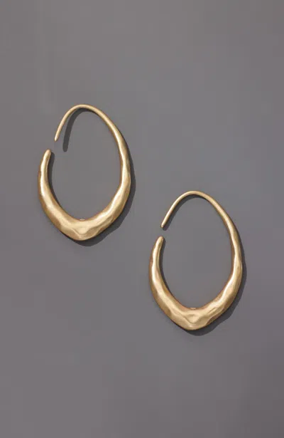 Jjill J.jill Sculptural Hoop Earrings In Gold