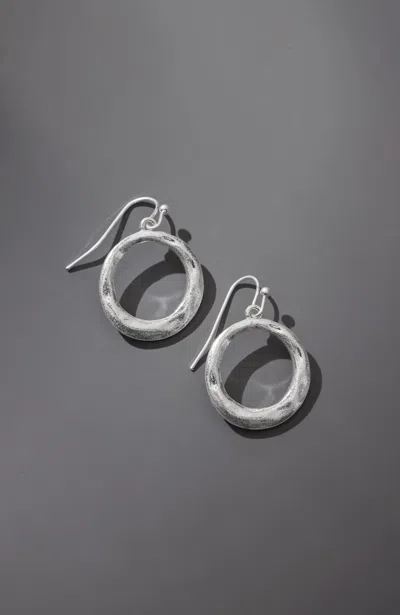 Jjill J.jill Sculptural Metal Rings Earrings In Silver
