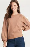 Jjill J.jill Seamed French Terry Sweatshirt In Brown