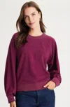 Jjill J.jill Seamed French Terry Sweatshirt In Red