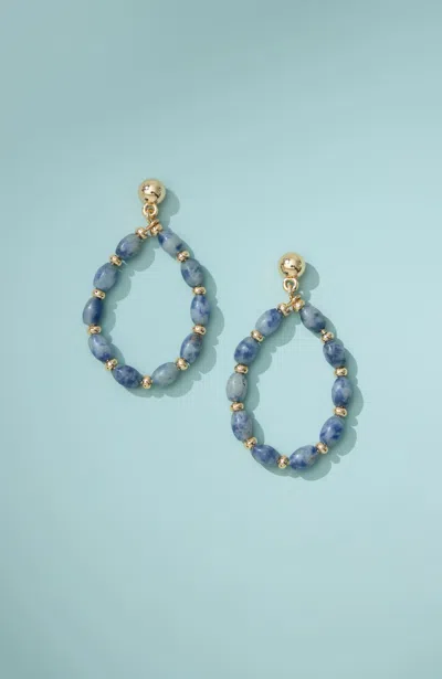 Jjill Semiprecious Beaded Hoop Earrings In Multi