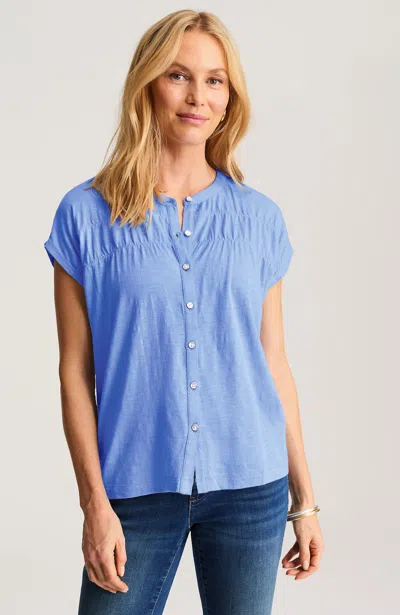 Jjill Shirred Dolman-sleeve Top In Purple