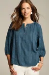 Jjill J.jill Shirred-sleeve Popover Top