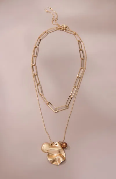 Jjill J.jill Short Layered Necklace In Gold