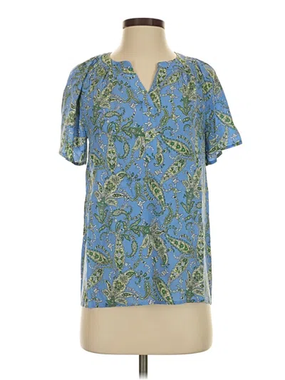 Jjill Short Sleeve Blouse In Blue