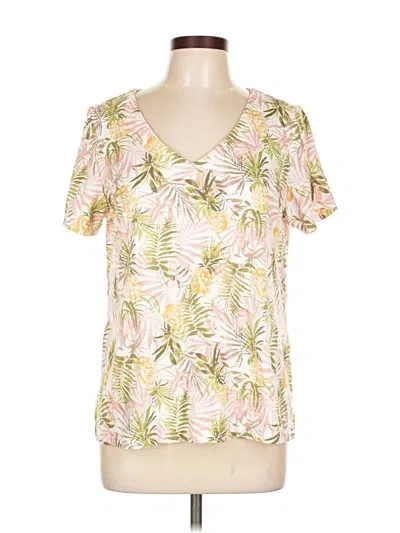 Pre-owned Jjill Short Sleeve Blouse In Pink