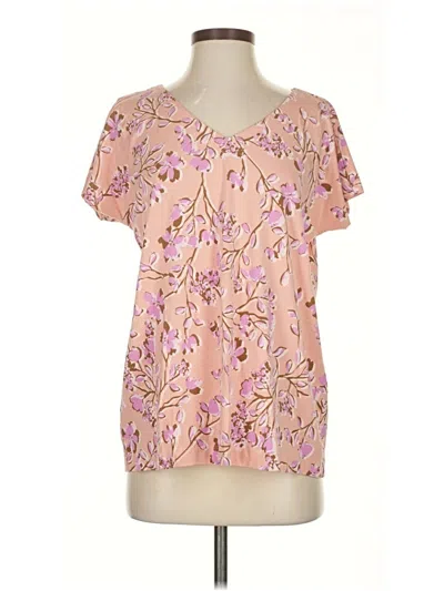 Pre-owned Jjill Short Sleeve Blouse In Pink