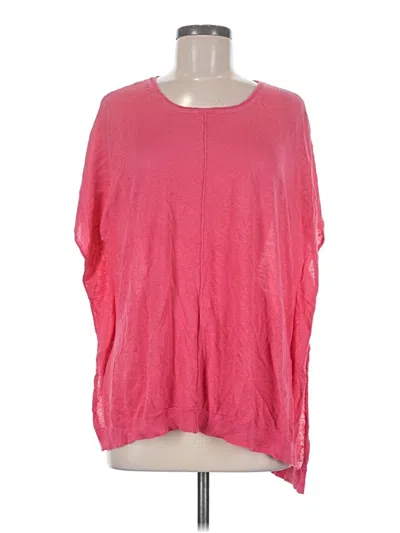 Pre-owned Jjill Short Sleeve Blouse In Pink