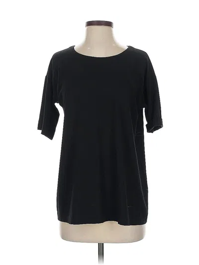 Pre-owned Jjill Short Sleeve T-shirt In Black