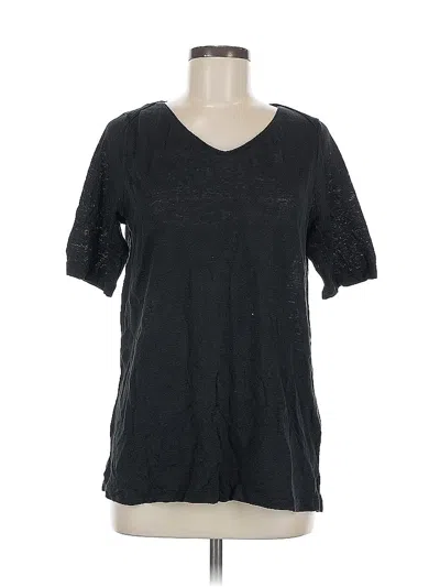 Pre-owned Jjill Short Sleeve T-shirt In Black